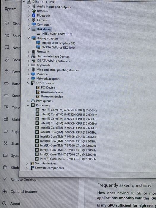 Clevo Gaming• i7-9750H• 32gb ram• RTX 2070• 1Tb SSD• 17,3” 144Hz
