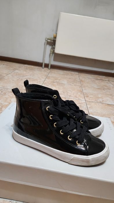 Кеды лакированные утепленные