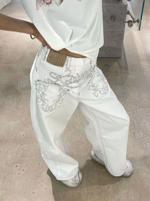 джинсы белые красивые модные