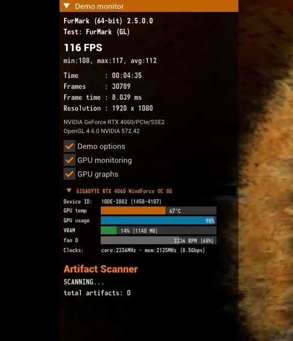 Продам видеокарту RTX 4060 WINDFORCE 8gb