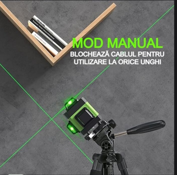 Nivelă Laser 4D PROFESIONALĂ - 16 Linii Verzi - PACHET COMPLET (Full)