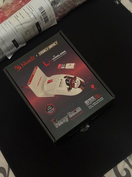 Мышь bloody r72 ultra duo + коврик HyperX  Pulsefire