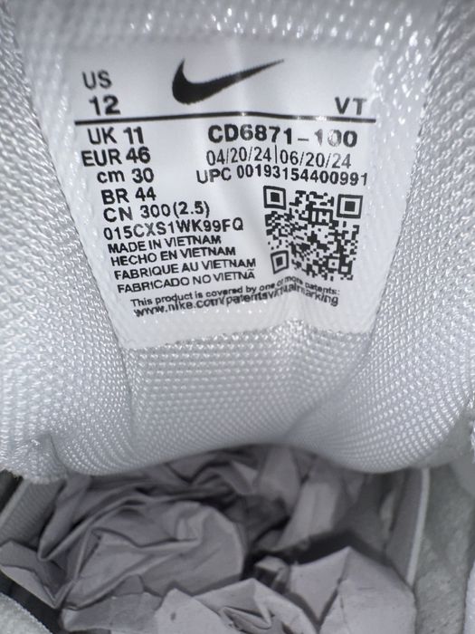 Nike Air Max Plus 3 Triple White - 40,44,46