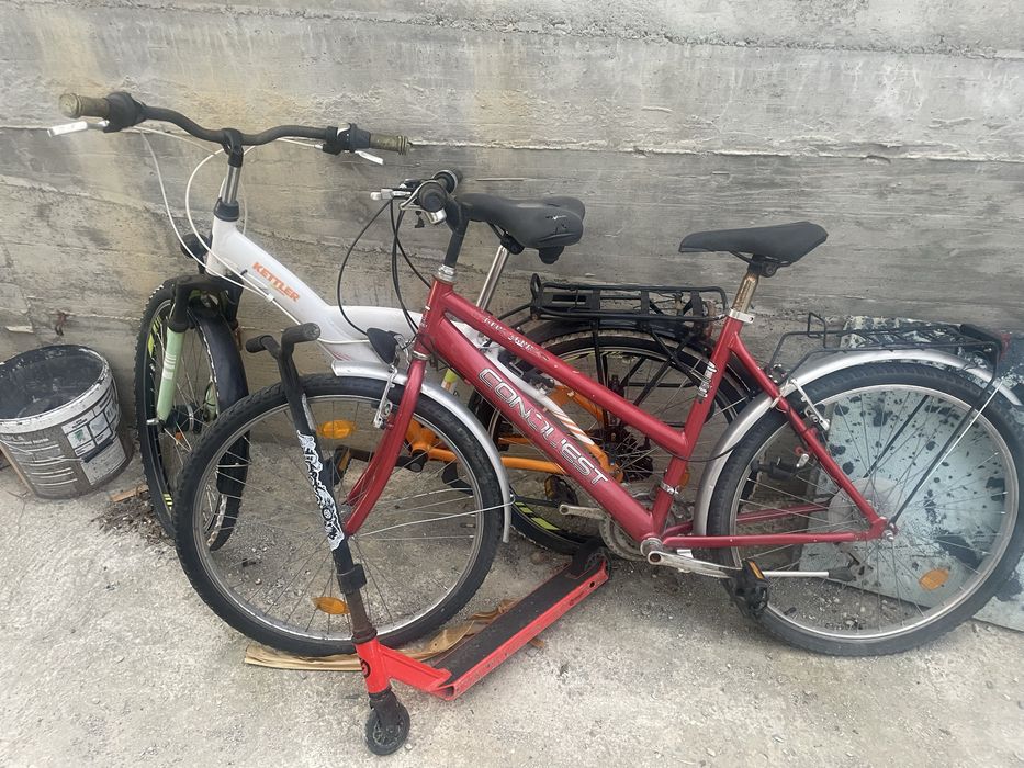 De vanzare 3 bicilete o trotineta si un aparat fitness