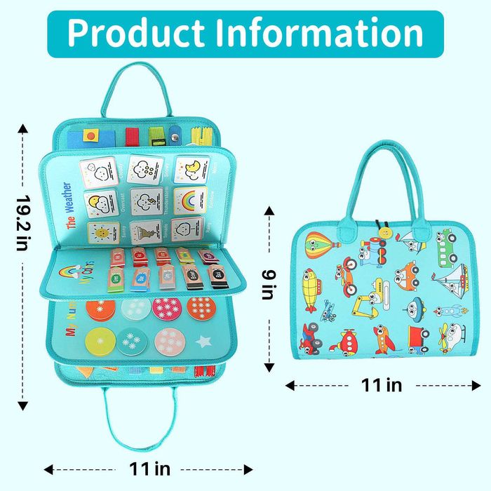 Бизиборд занимателна книжка Монтесори активна дъска за игра подарък