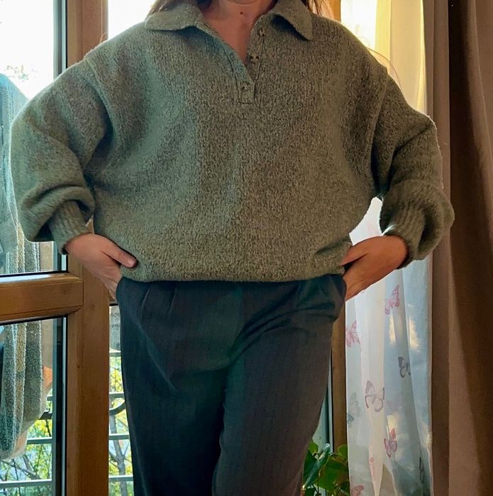 Джемпер ZARA oversized свободен плетен