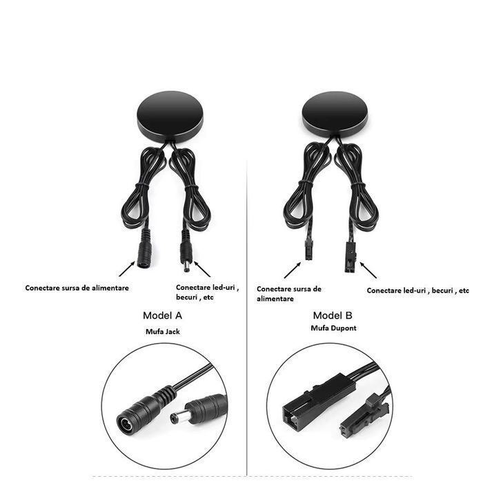 Intrerupator cu variator dimmer led senzor tactil nu necesita gaurire
