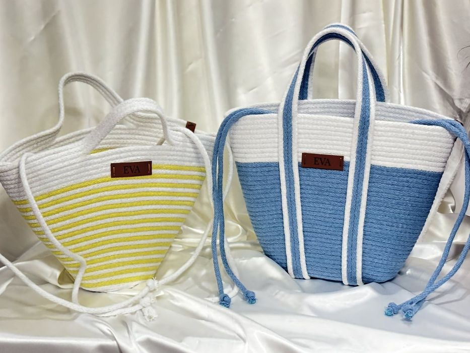 Чанти от памучен шнур - ръчна изработка