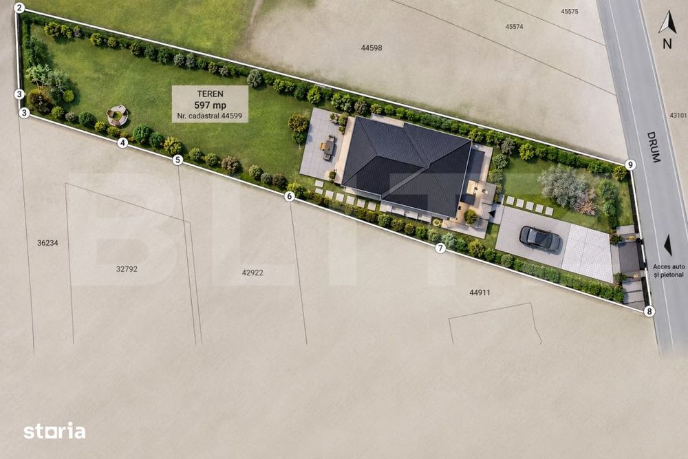 Teren cu proiect de constructie, Zona Perla Albestenilor