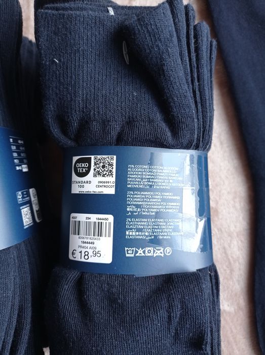 Sosete lungi 40 cm albastre costum OVS Italia 43-46 , 7buc