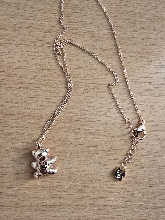 Pandantiv Teddy Bear, Roz, Placat în nuanță de aur roz