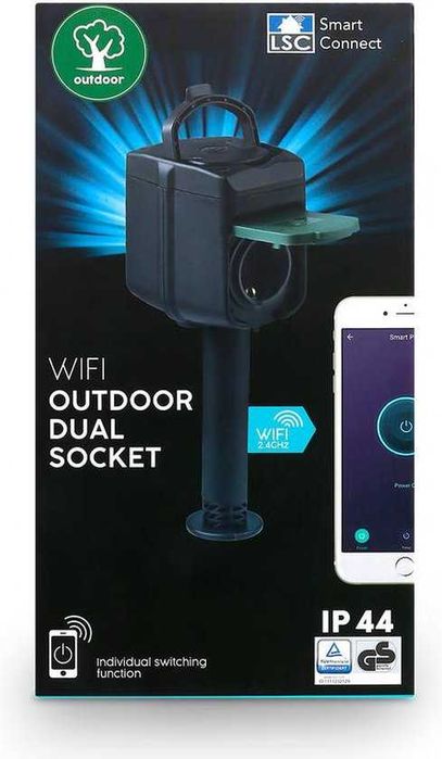Priză exterioară SMART dubla wifi wireless noua
