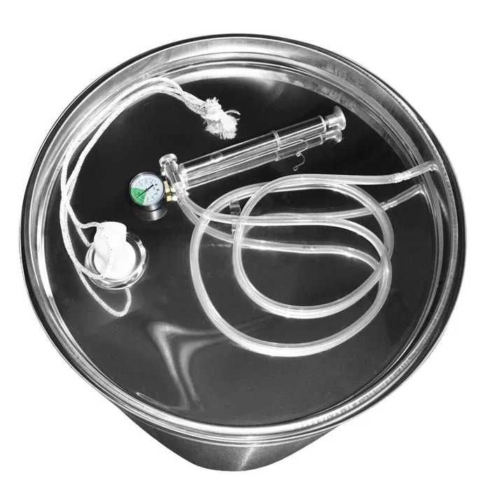 Butoi (cisternă) INOX cu capac flotant 200 L cu camera din silicon, cadou robinet din INOX