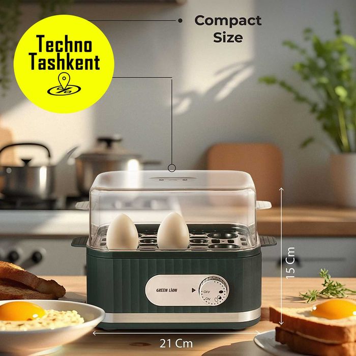 Яйцеварка Green Lion, вместимость 6 яйца, 400W, 230 Вт, компактный