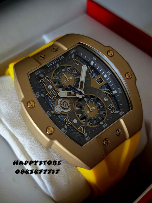 INVICTA Strada Yellow/Gold 47 mm, Инвикта нов мъжки часовник