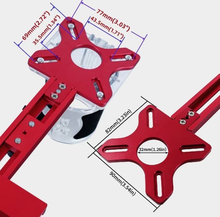 Фрезерный циркуль и линейка для точных работ (для фрезера)