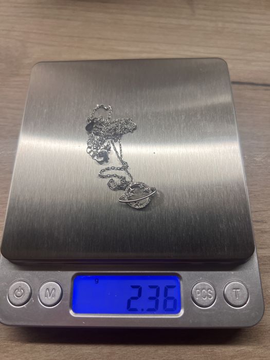 Сребърно колие Сатурн (s925)