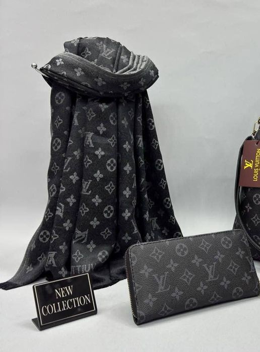 Set esarfa+portofel, diverse nuanțe, super calitate, saculet inclus