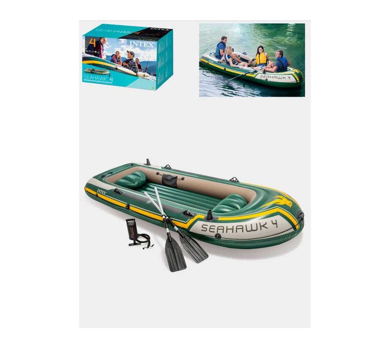 Лодка надувная-351х145х48 см груз-480 кг 2 весла насос и доставка бесп