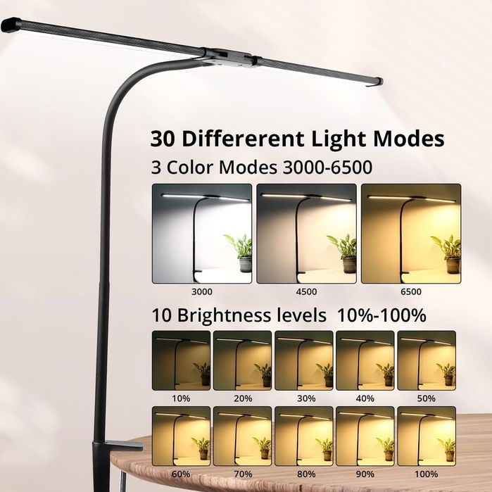Lampa birou cu 3 moduri iluminare