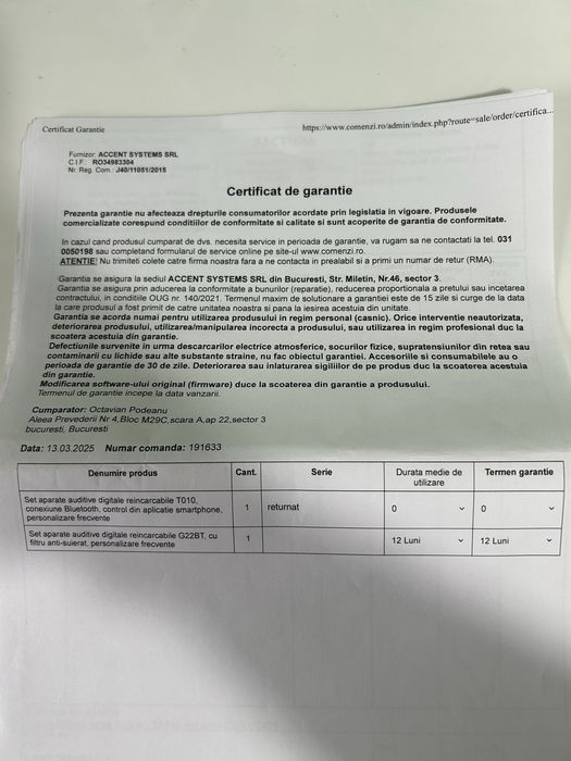 Aparat auditiv digital  G22BT