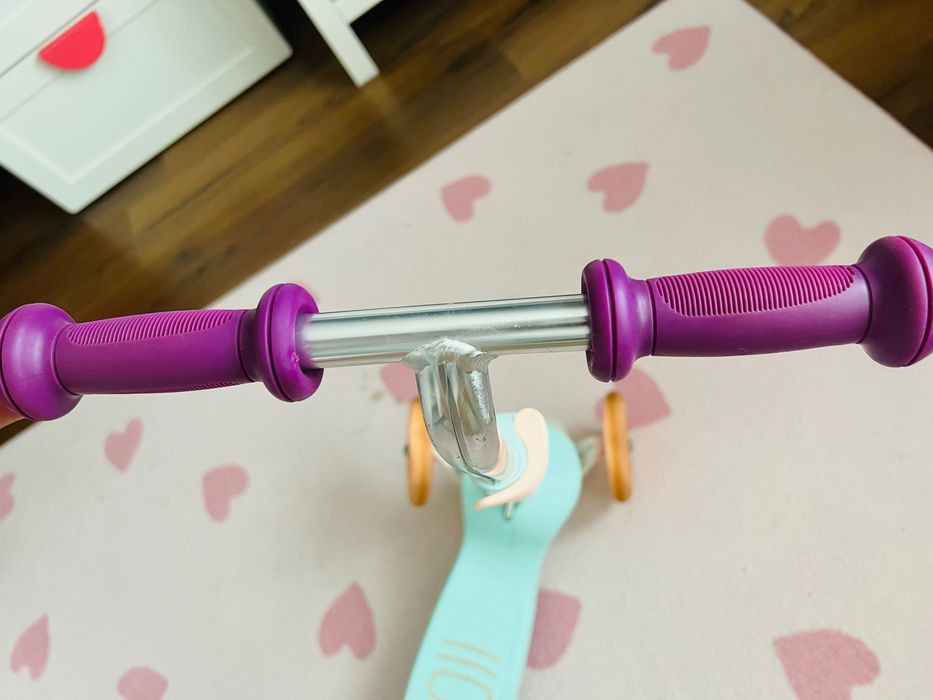 Trotineta 3 roti, cu luminite, roti silicon, Decathlon