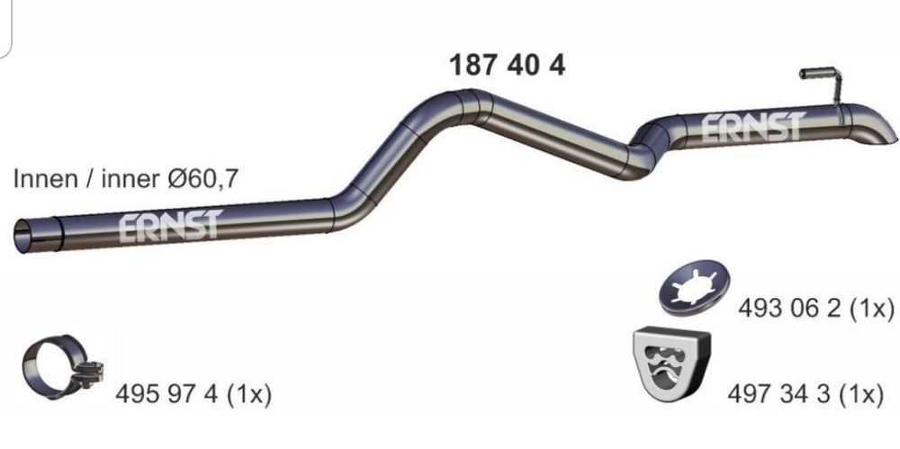 Țeavă Eșapament Sprinter Vw Lt 1996  2026 Țeavă Finală Tobă TOATE NOI