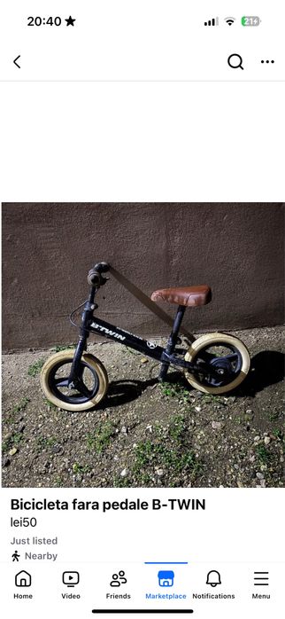 Bicileta fara pedale B-TWIN
