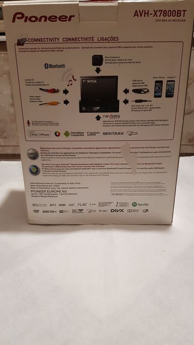 Muzica si filme Pioneer AVH-X7800BT ,modelul de TOP cu touchscreen, display retractabil, superb, telecomanda. De nou 3000 lei