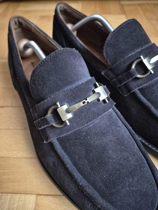 Mocasini Aldo Flex, Piele Întoarsă Premium, Detaliu Metalic, Bărbați -