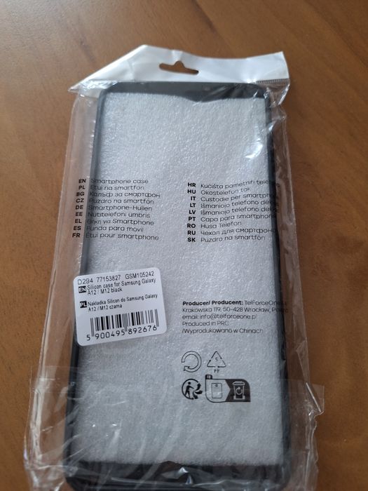 Carcasa telefon Samsung Galaxy A12, neagra, noua in ambalaj