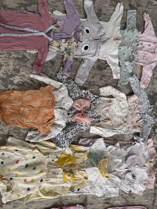 Пакетом одежда для девочки с 3 мес-до года