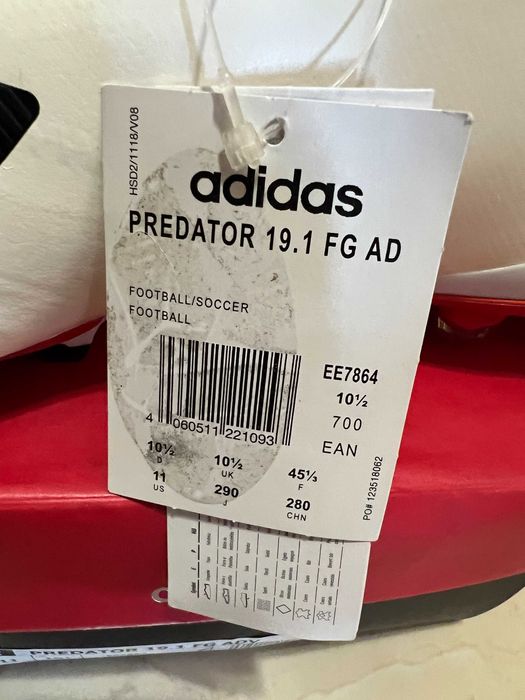 adidas predator 19.1 elite ADV бутонки ,калеври , футболни обувки номер 45,5