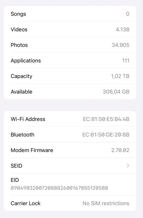 Vand Iphone 15 pro max 1 TB
