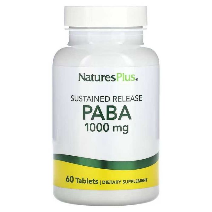 NaturesPlus PABA ПАБК, 1000 мг, 60 таблеток