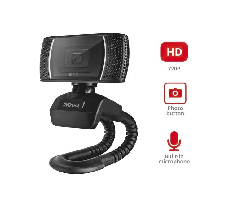 } Вебкамера Trust TRINO, HD, 30 fps, fixed focus, Черный