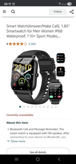 Ceas Smartwatch Nerunsa P68, NOU, apel bluetooth ,playbach, sigilat