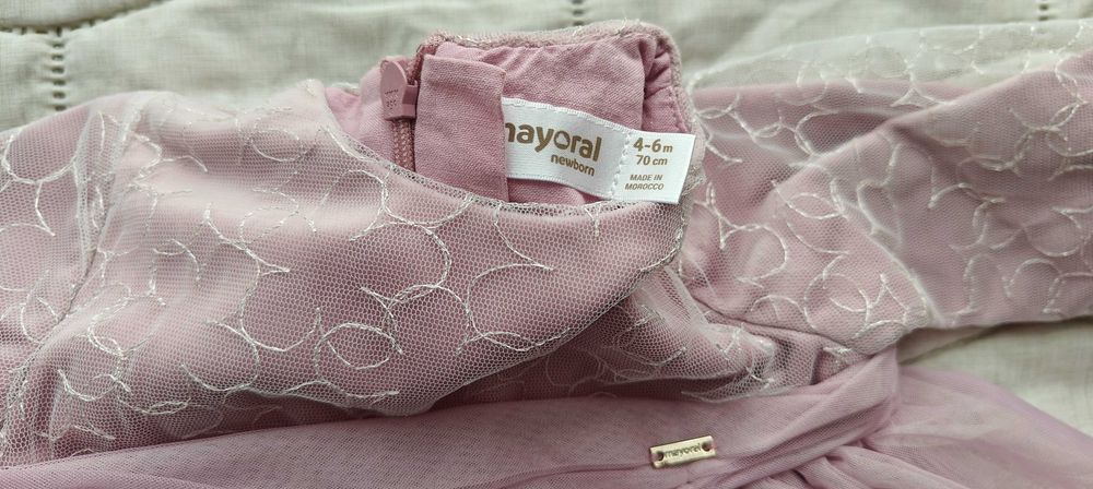 Рокля Майорал с чорапогащник 70 размер, 4-6 м