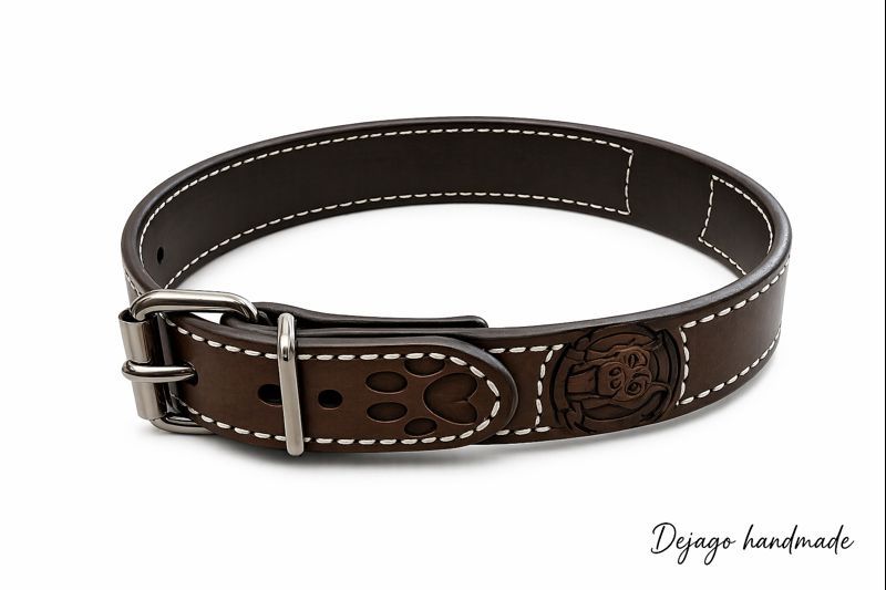 Zgarda piele pentru caine