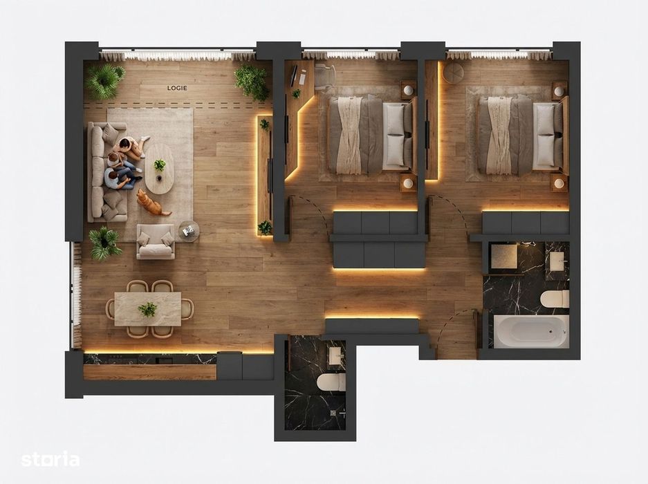 Bloc nou, 3 camere, ferestre panoramice, fara comision