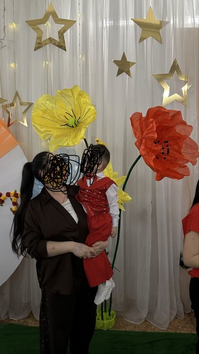Ростовые цветы из органзы