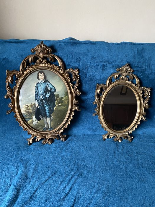 Obiecte vintage oglinda tablou vechi baiat