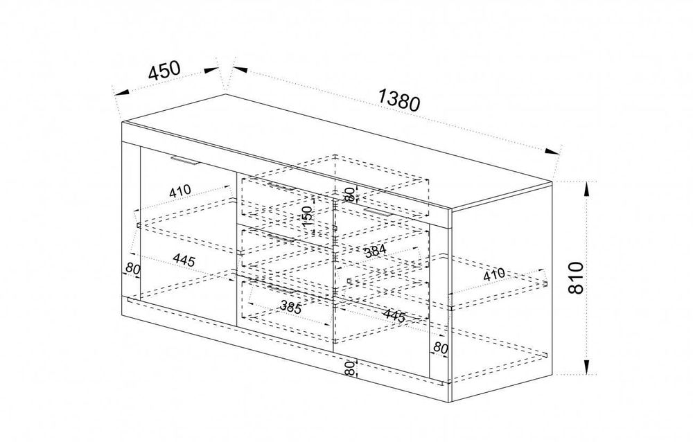 Чисто нов скрин, цвят сонома арвен / бяло гланц хайглос, сглобен