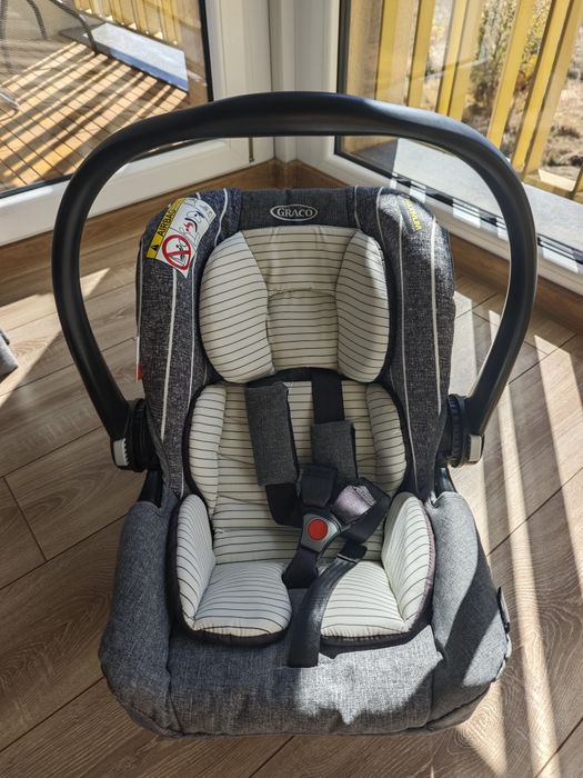 Количка 3в1 Graco Evo Suits Me, Сива с 3 коша и дъждобран