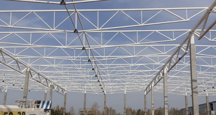 Прогон ферма металлоконструкции Навес
