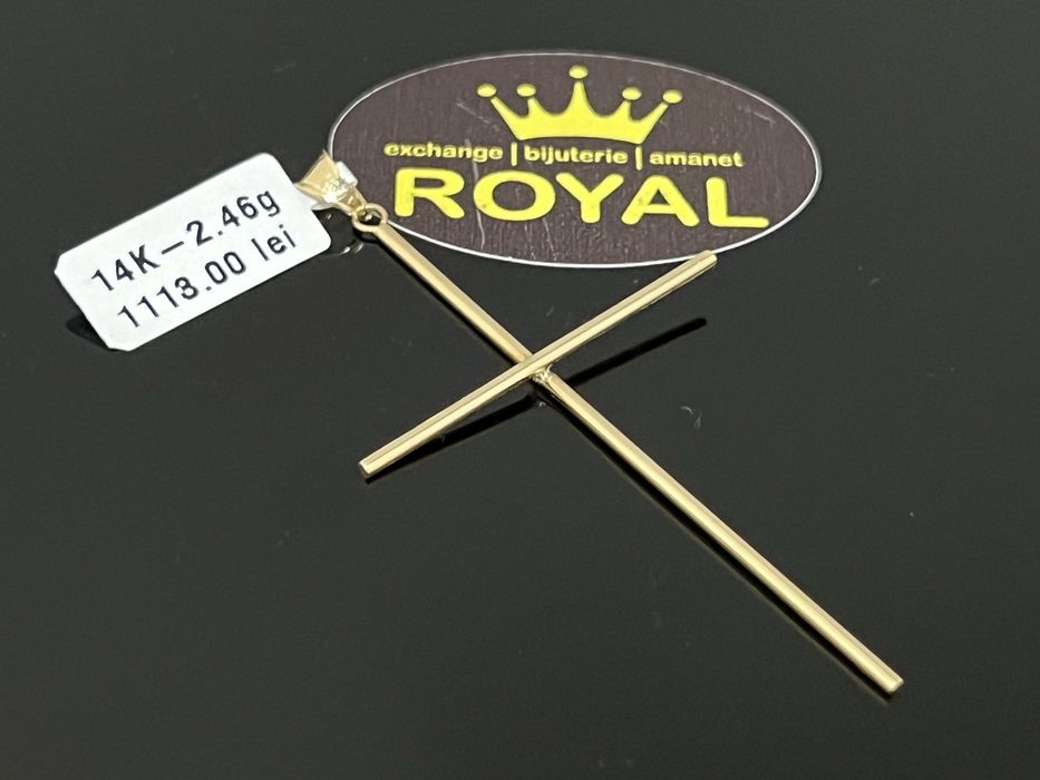 Bijuteria Royal CB : Pandant cruce aur 14k  2,46 gr