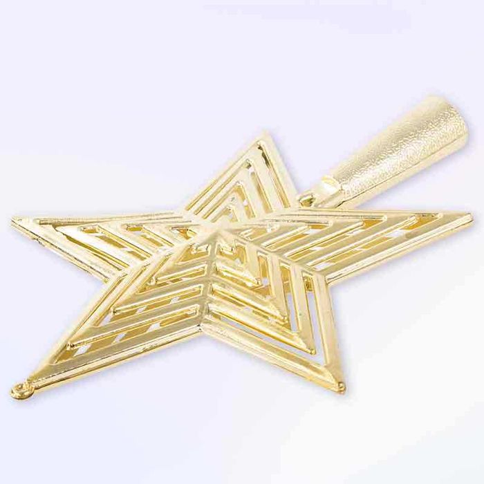 Коледна звезда за елха, златиста