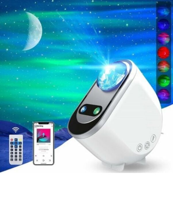 Lampa de Veghe cu muzica, Proiector 3 in 1, Bluetooth, zgomote albe