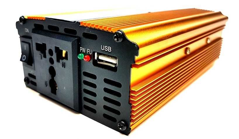 Преобразувател за ток/инвертор, от 12V на 220V, 1500W