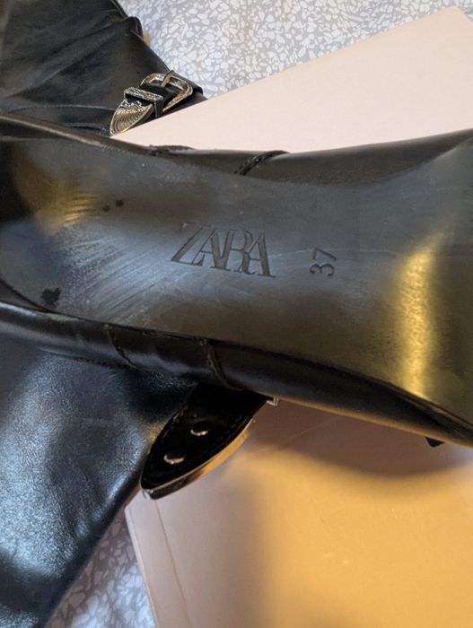 Cizme piele naturala, noi , Firma Zara nr 37Zara